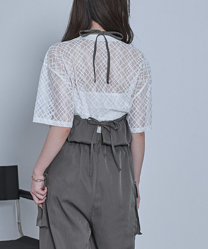 ギャザーパラシュートオールインワン【miette ミエット】 | titivate