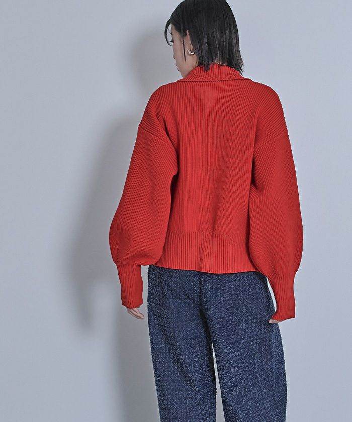 BIGボタン襟付きニットカーディガン【miette ミエット】 | titivate