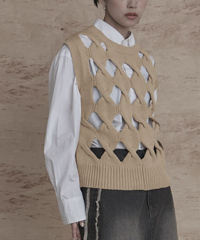 EYTYS ニットベスト Mサイズ 楽天市場】ベスト ニットベスト レディース トップス 綿 コットン