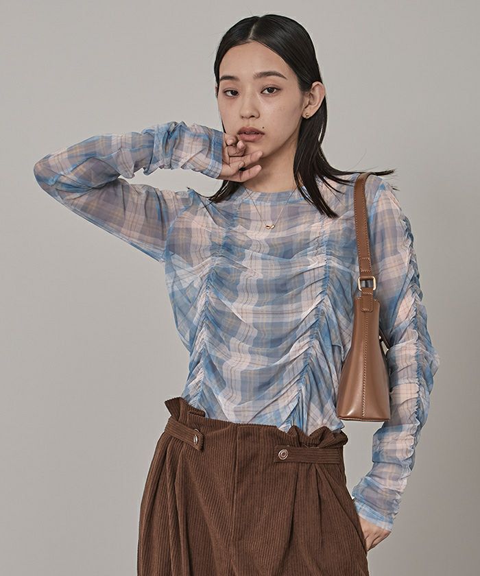 シャーリングシアートップス【miette ミエット】【メール便可／70