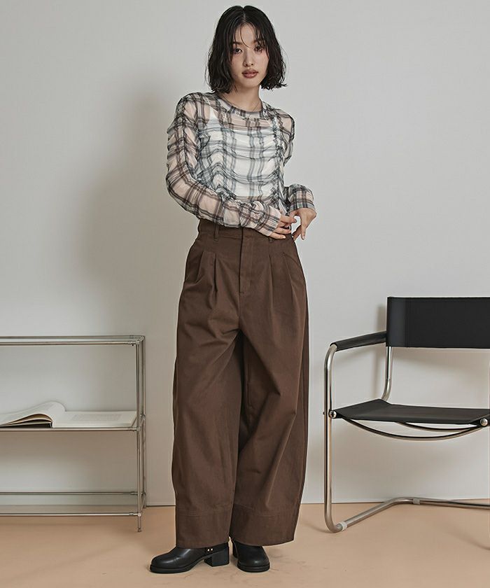 シャーリングシアートップス【miette ミエット】【メール便可／70