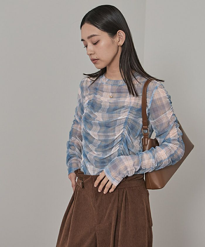 シャーリングシアートップス【miette ミエット】【メール便可／70