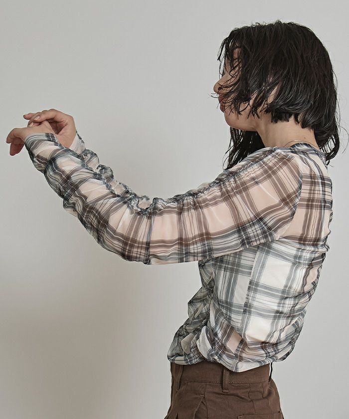 シャーリングシアートップス【miette ミエット】【メール便可／70