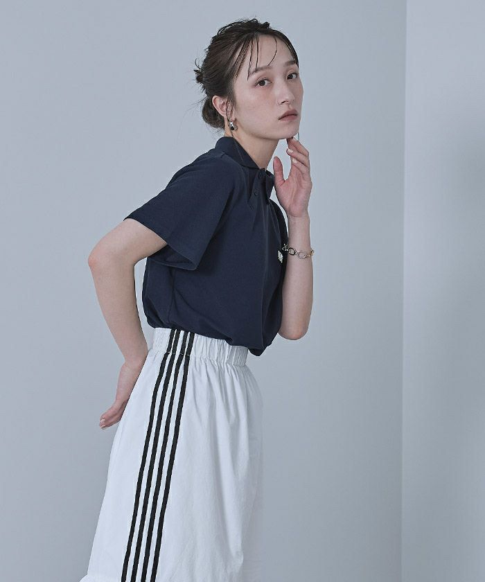 アシンメトリーカラーポロシャツ【miette ミエット】【メール便可／100