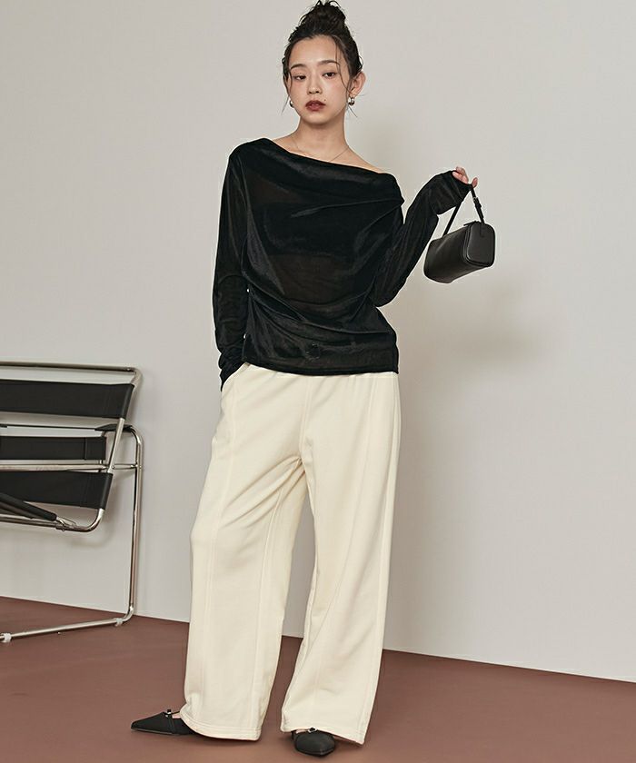 ＭＭＪ　ベロアドレスＭ-Ｌ　と　ケープ　二点セット パール釦レース貼りスカラップ刺繍ブラウス