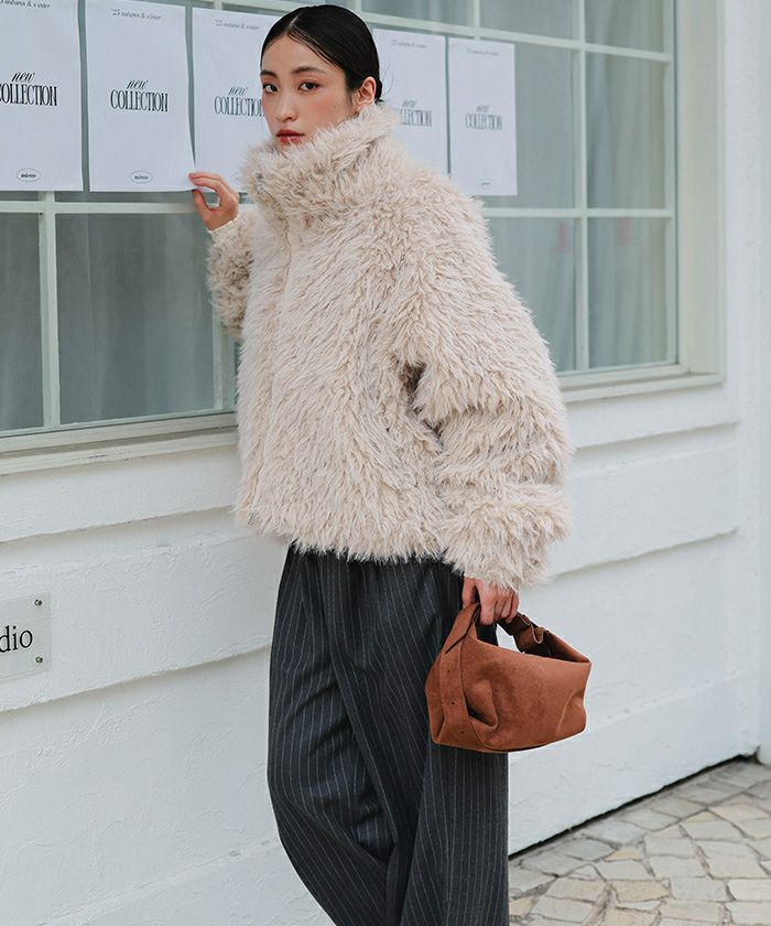 ミックスシープファースタンドブルゾン【miette ミエット】 | titivate