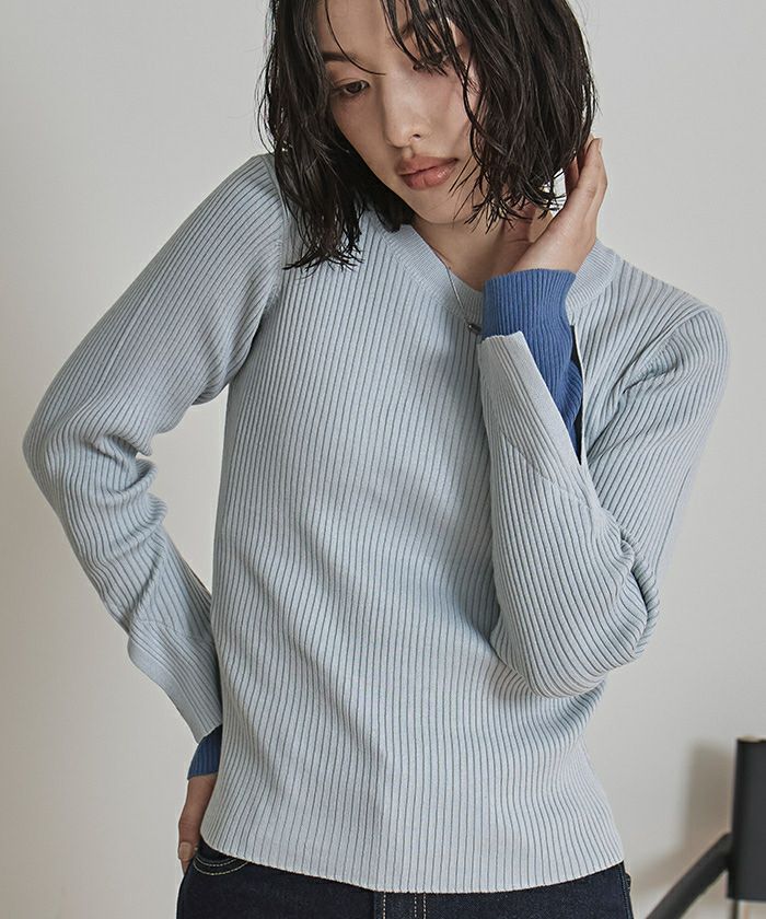 Miette. ページ スリットデザインリブニット【miette ミエット】 | titivate