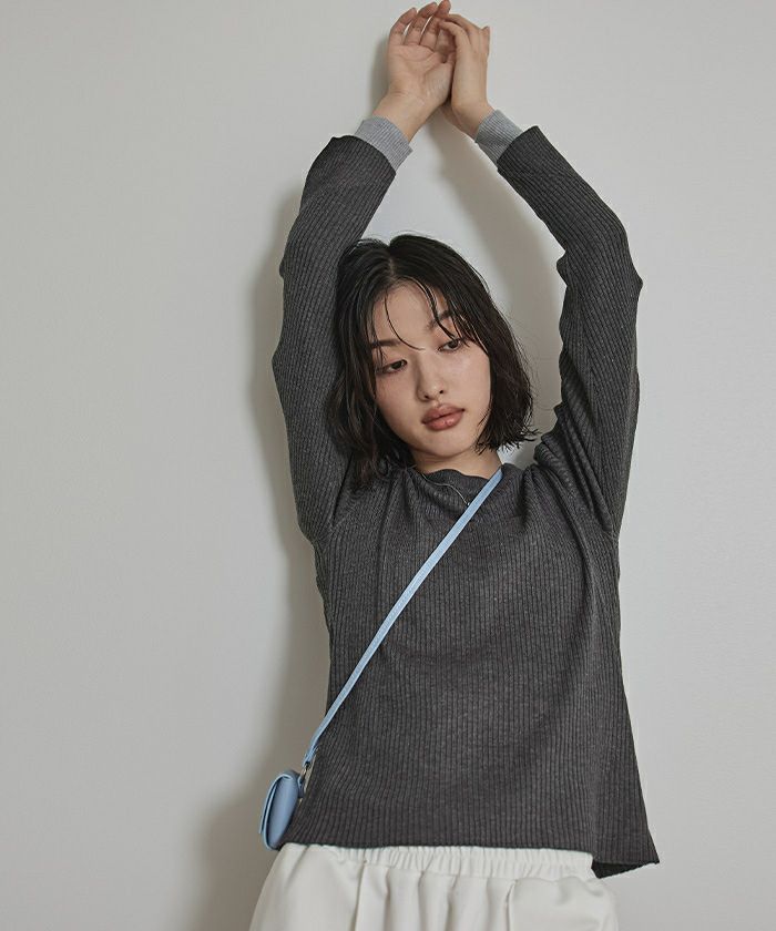 スリットデザインリブニット【miette ミエット】 | titivate
