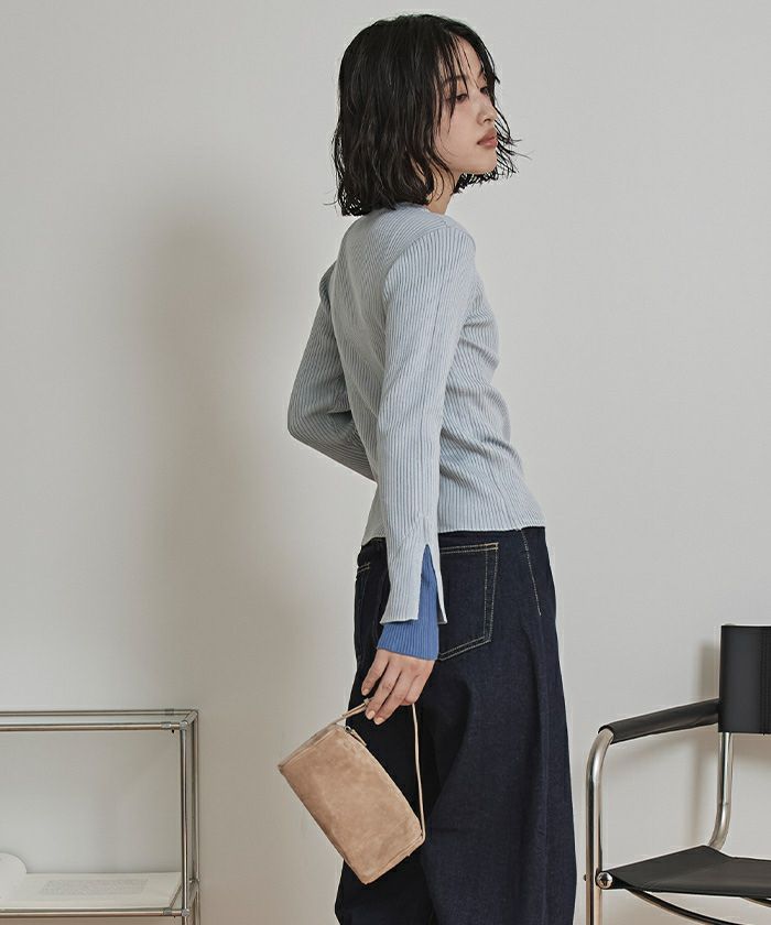 スリットデザインリブニット【miette ミエット】 | titivate