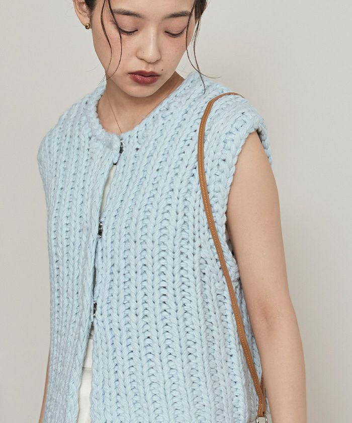 ローゲージハンドニットベスト【miette ミエット】 | titivate