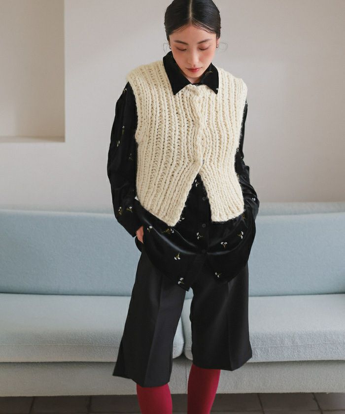 ローゲージハンドニットベスト【miette ミエット】 | titivate