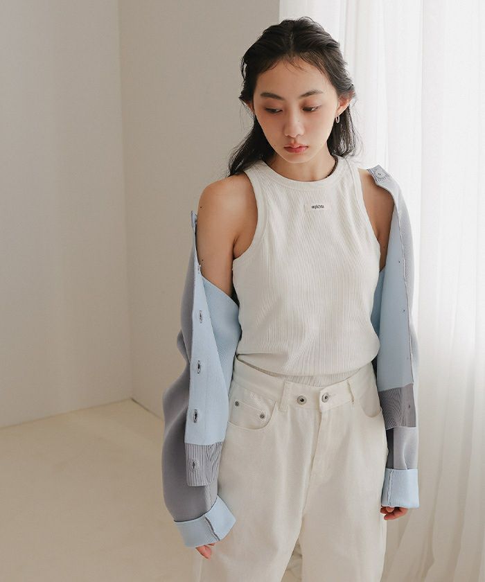 バイカラーデザインニットカーディガン【miette ミエット】 | titivate