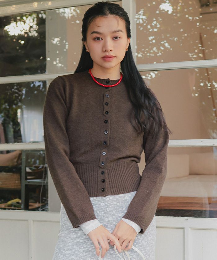 メニーボタンニットカーディガン【miette ミエット】 | titivate