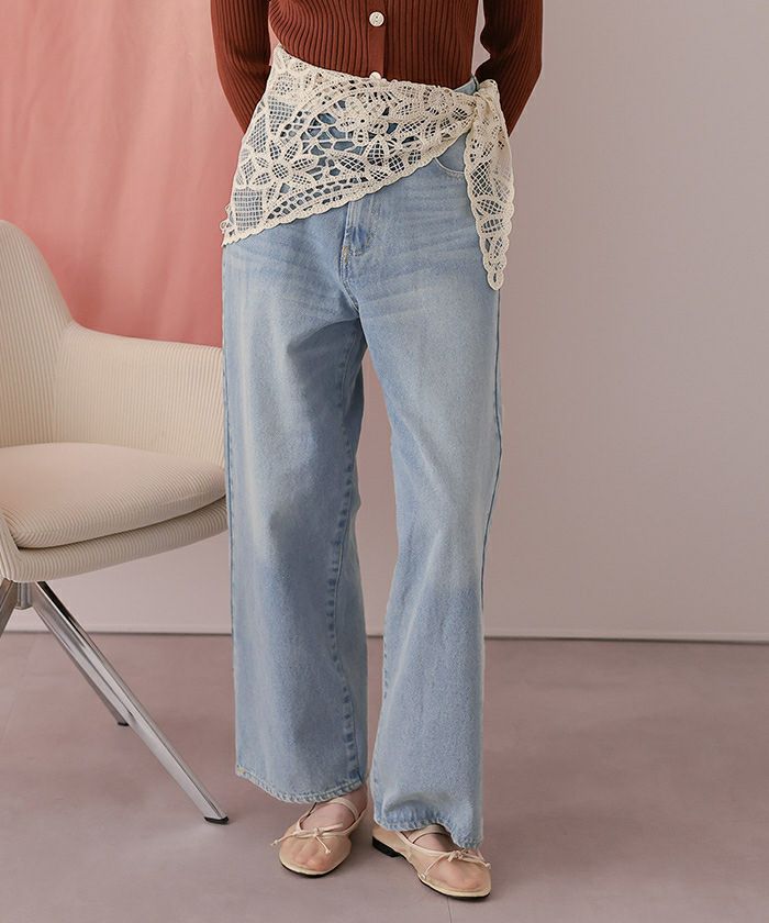 ストレートシルエットデニムパンツ | titivate