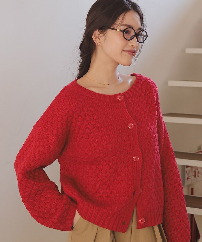 ポップコーンニットカーディガン | titivate