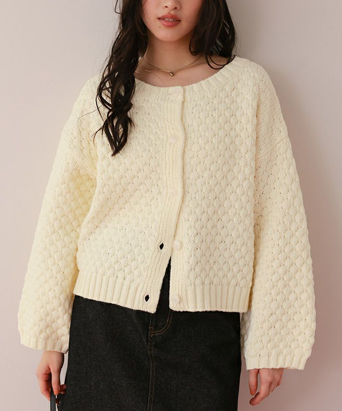 ポップコーンニットカーディガン | titivate