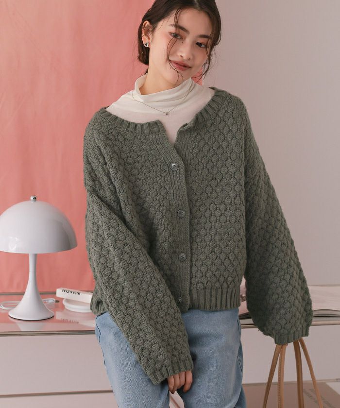 ポップコーンニットカーディガン | titivate