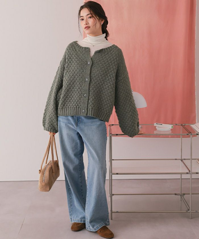 ポップコーンニットカーディガン | titivate