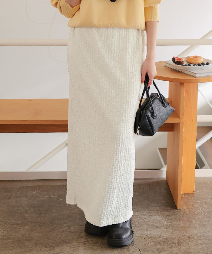 ポコポコジャガードIラインスカート | titivate