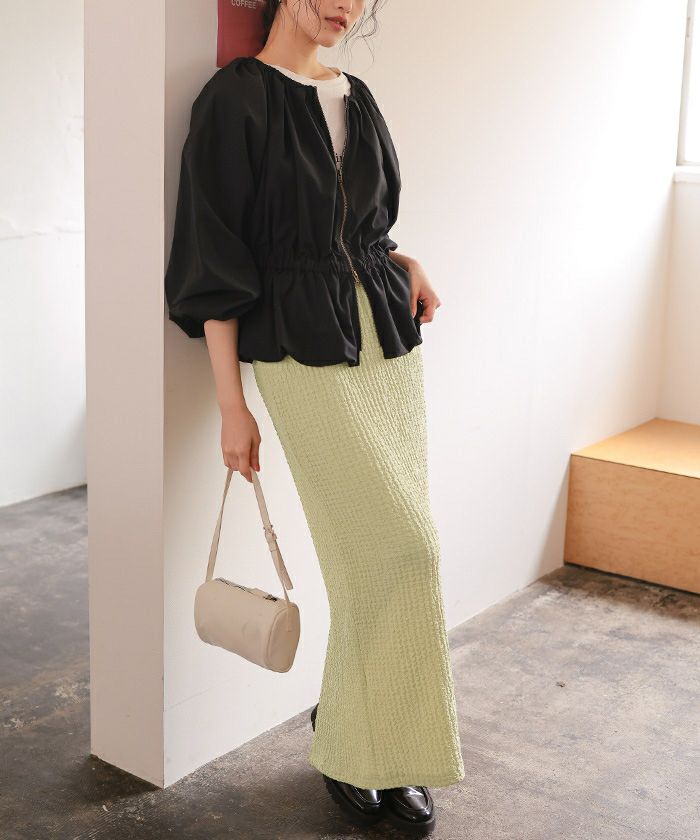 ポコポコジャガードIラインスカート | titivate