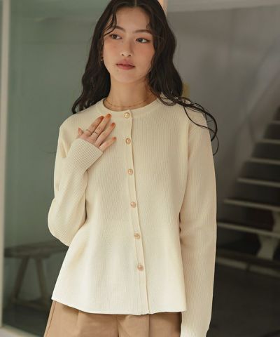 ゴールド釦ニットカーディガン | titivate