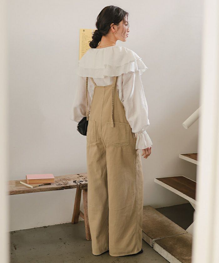 フロントファスナーデザインデニムキャミソールサロペット | titivate