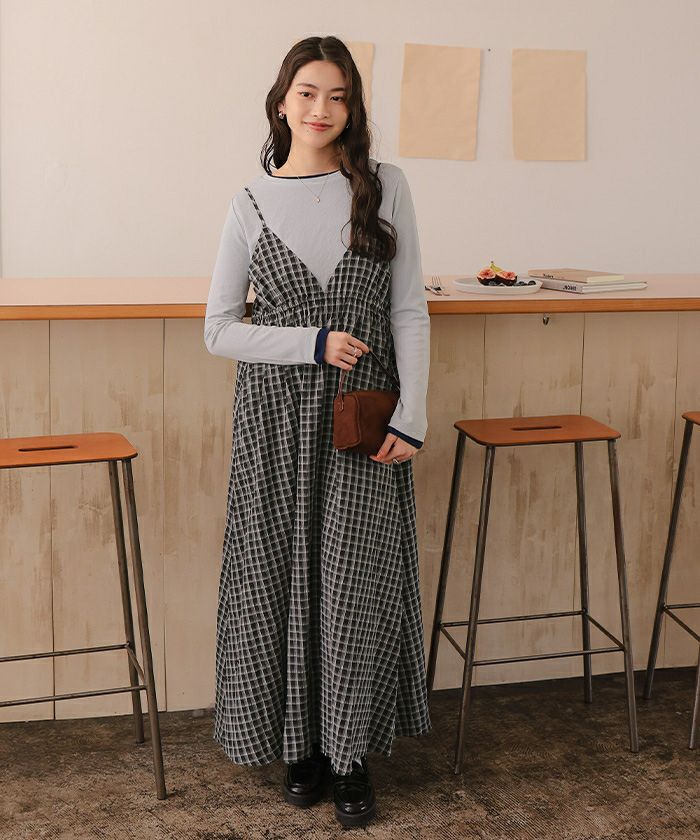 ボリュームギャザーキャミソールワンピース | titivate