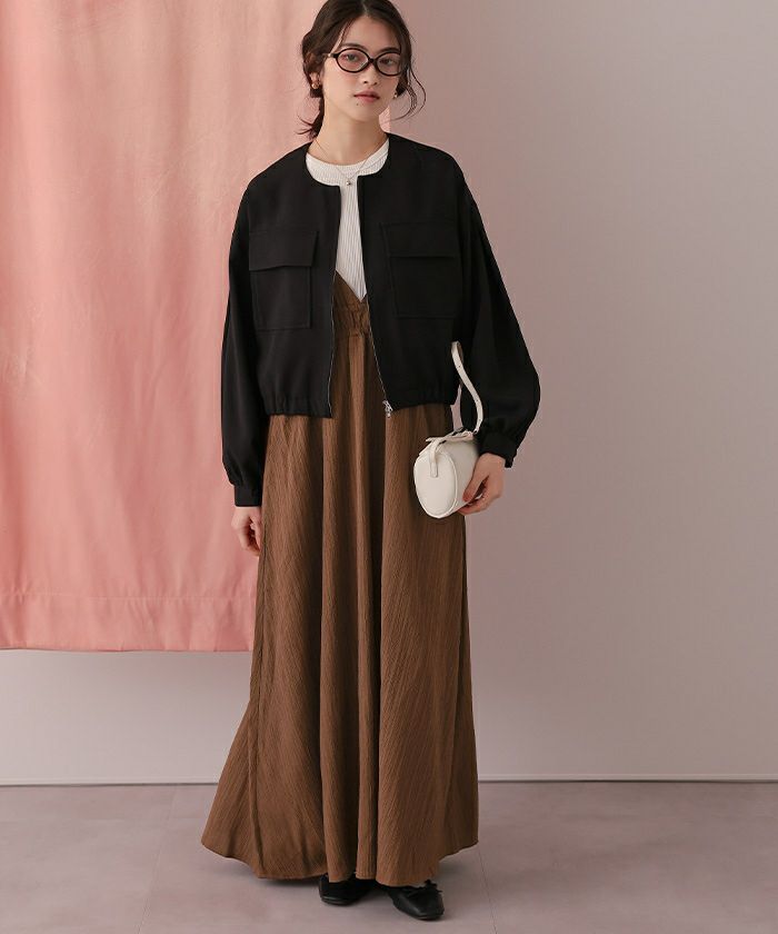 ボリュームギャザーキャミソールワンピース | titivate