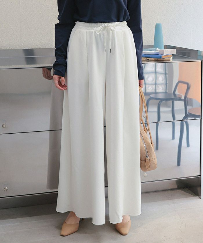 てんてん★です スーパーワイドタックスウェットパンツ | titivate