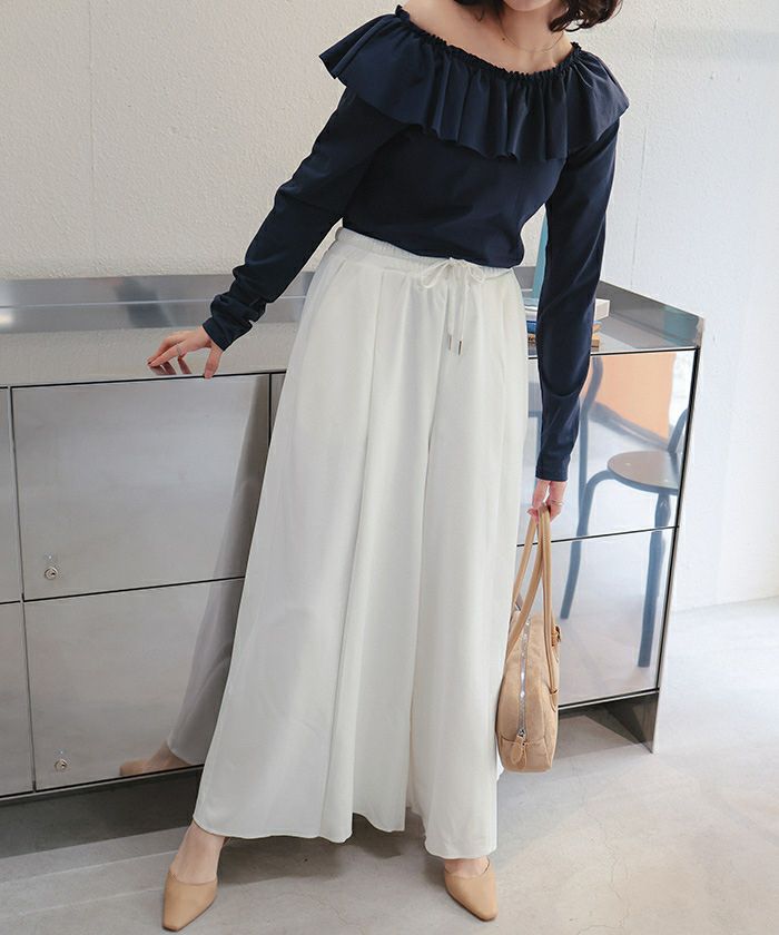 スーパーワイドタックスウェットパンツ | titivate