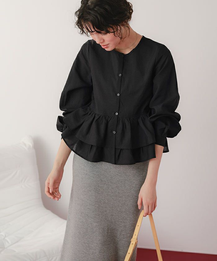 ペプラムショートブラウス | titivate