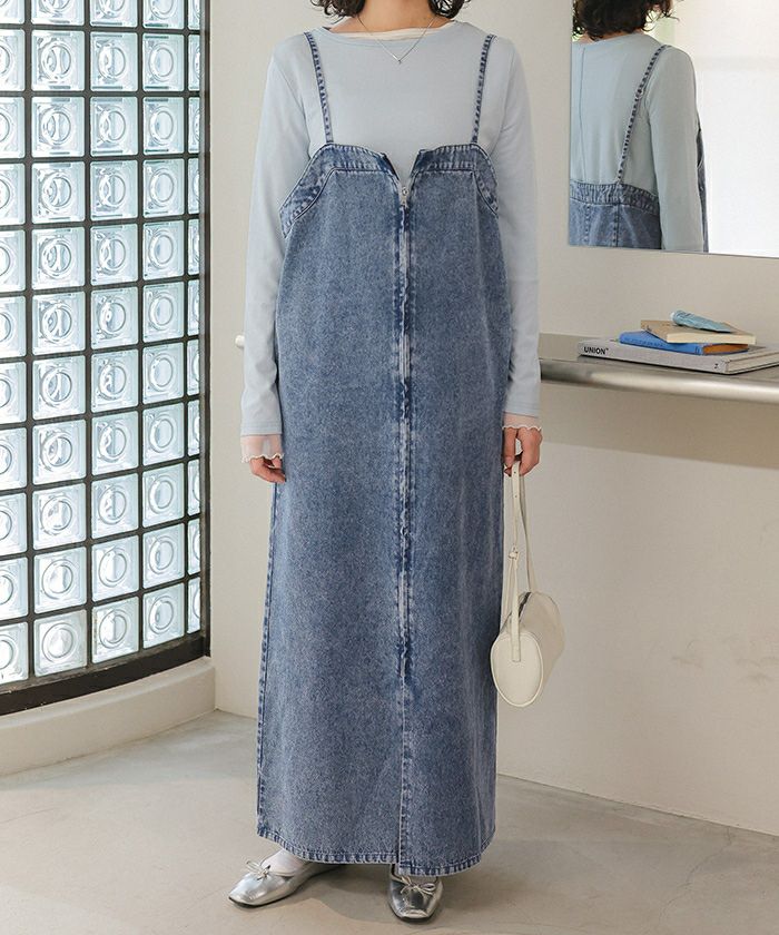 フロントZIPデザインジャンパースカート | titivate