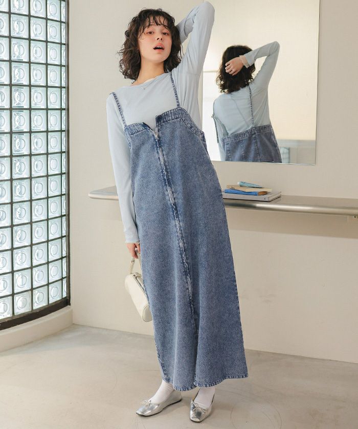 フロントZIPデザインジャンパースカート | titivate