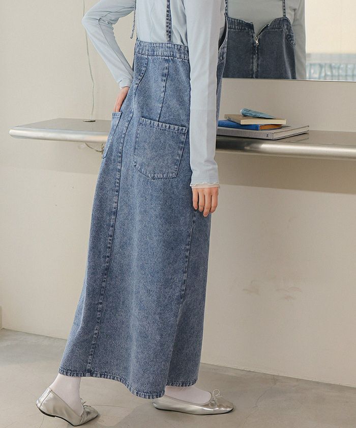 フロントZIPデザインジャンパースカート | titivate