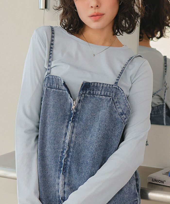 フロントZIPデザインジャンパースカート | titivate