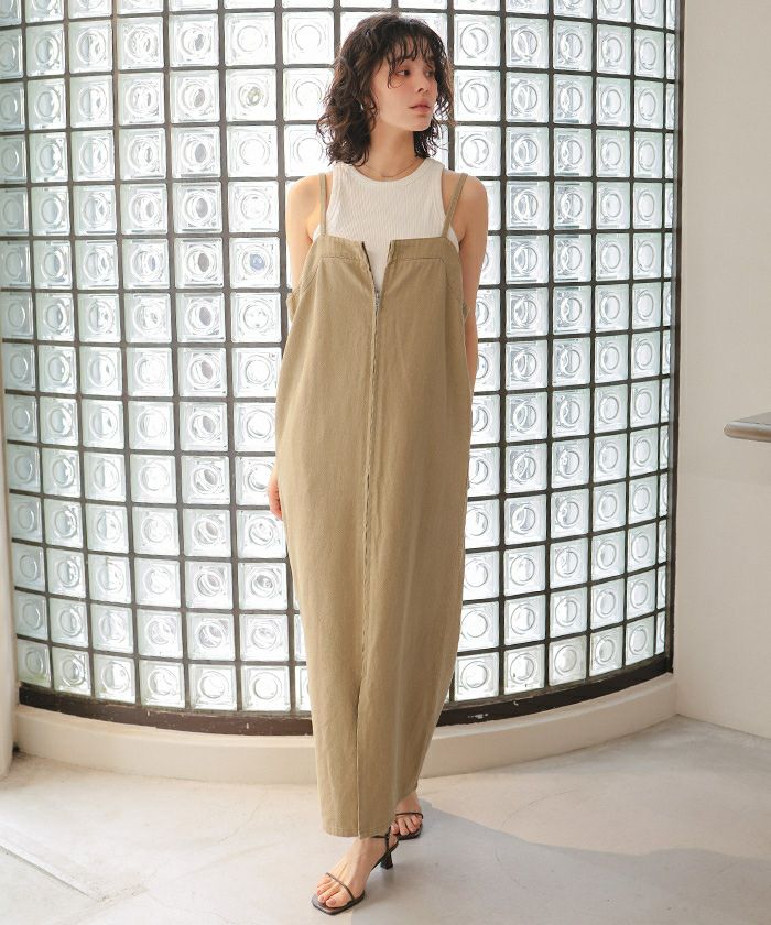 フロントZIPデザインジャンパースカート | titivate