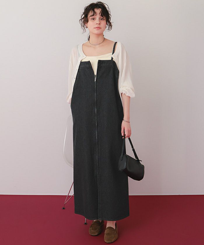 フロントZIPデザインジャンパースカート | titivate