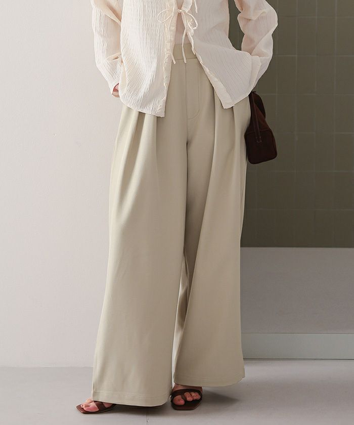 ツータックワイドイージーパンツ | titivate