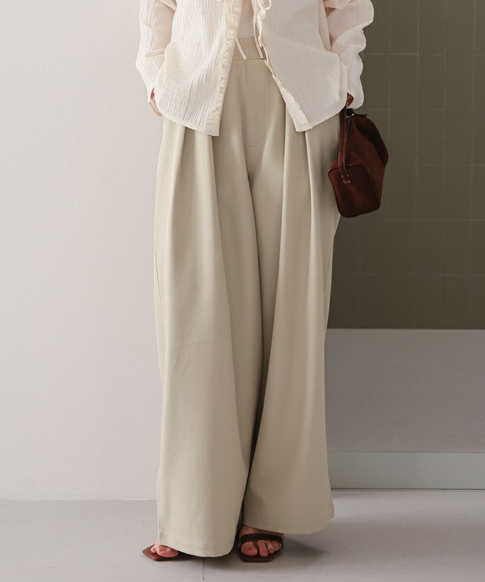 ツータックワイドイージーパンツ | titivate