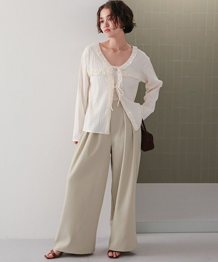 ちーず ページ ツータックワイドイージーパンツ | titivate