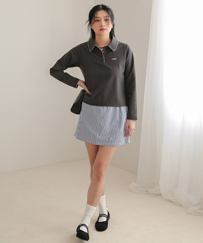 チェックメイトSサイズ フルセット ケース付 サッカーチェックシャツスカートセット【miette ミエット】 | titivate