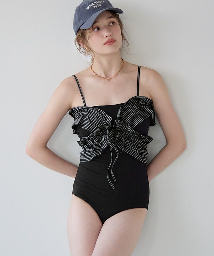 フリルビスチェ付ワンピース/水着【SEADRESS シードレス】 | titivate