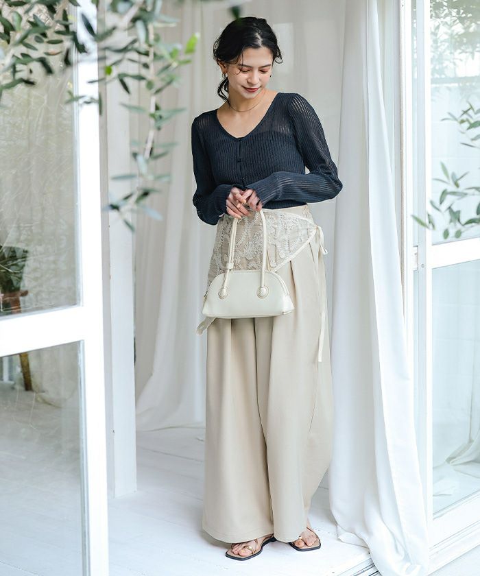 UVケア/ウォッシャブルシアーリブニットカーディガン | titivate