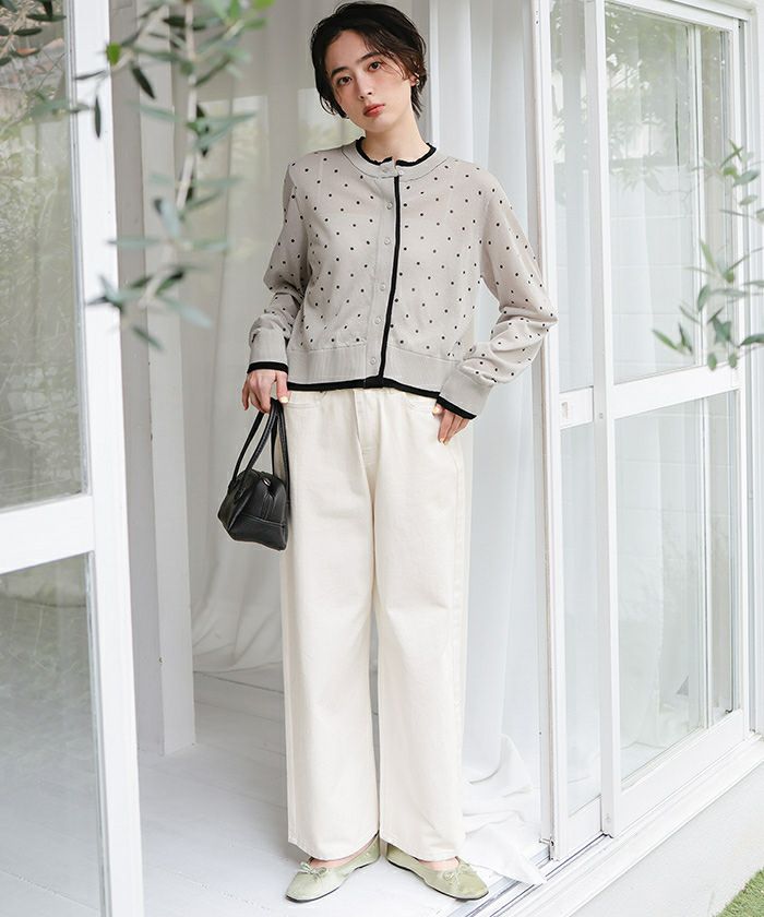 配色シアーニットカーディガン | titivate