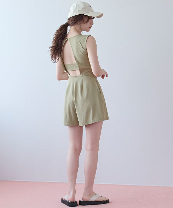 3点セット/前開きトップス付オールインワン/ラッシュガード【SEADRESS