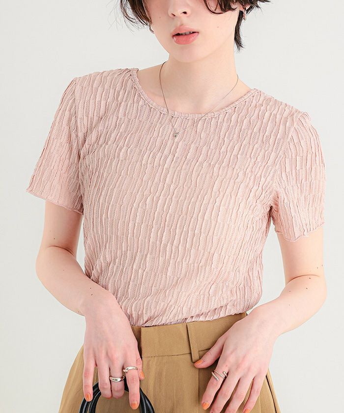 前後2wayなみなみシアージャガードトップス【メール便可／100】 | titivate