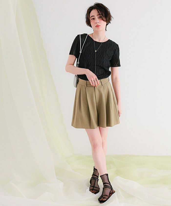 前後2wayなみなみシアージャガードトップス【メール便可／100】 | titivate