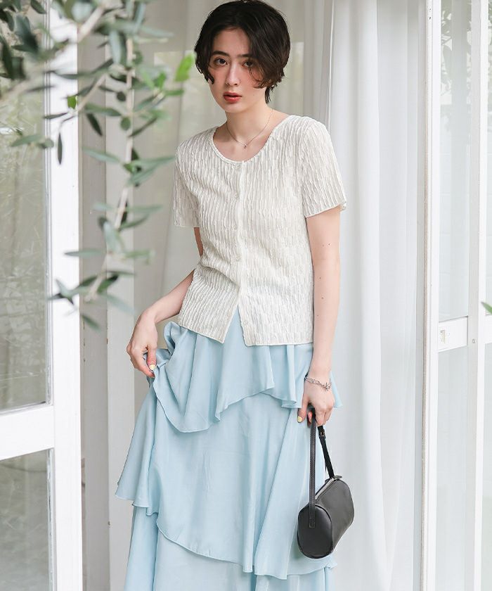 前後2wayなみなみシアージャガードトップス【メール便可／100】 | titivate