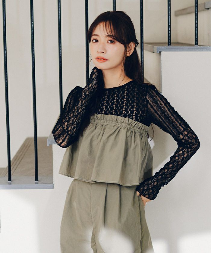 前後2way切替デザインレーストップス | titivate