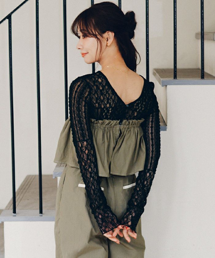 前後2way切替デザインレーストップス | titivate